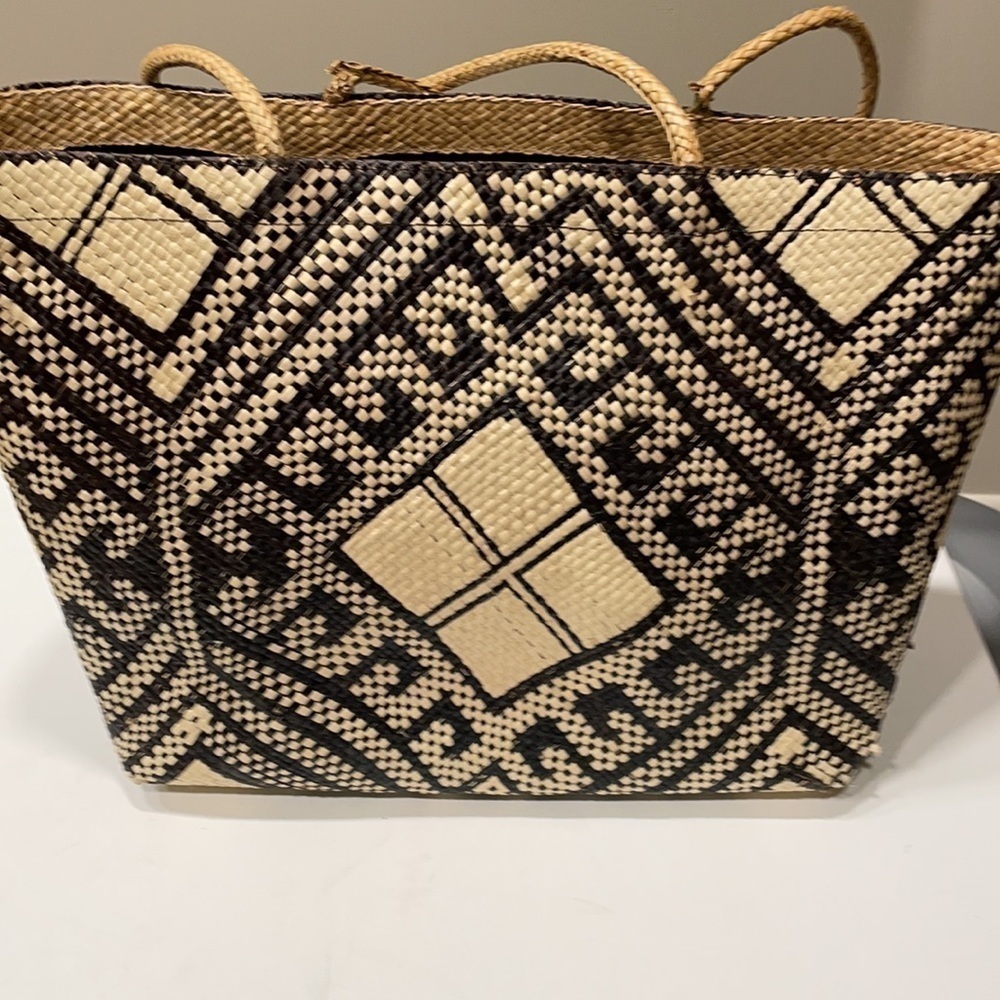 Banago for J. Crew woven straw sea grass tote shopper